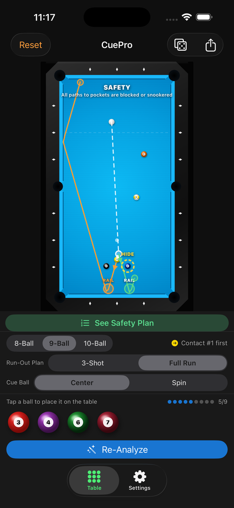 CuePro safety play screen